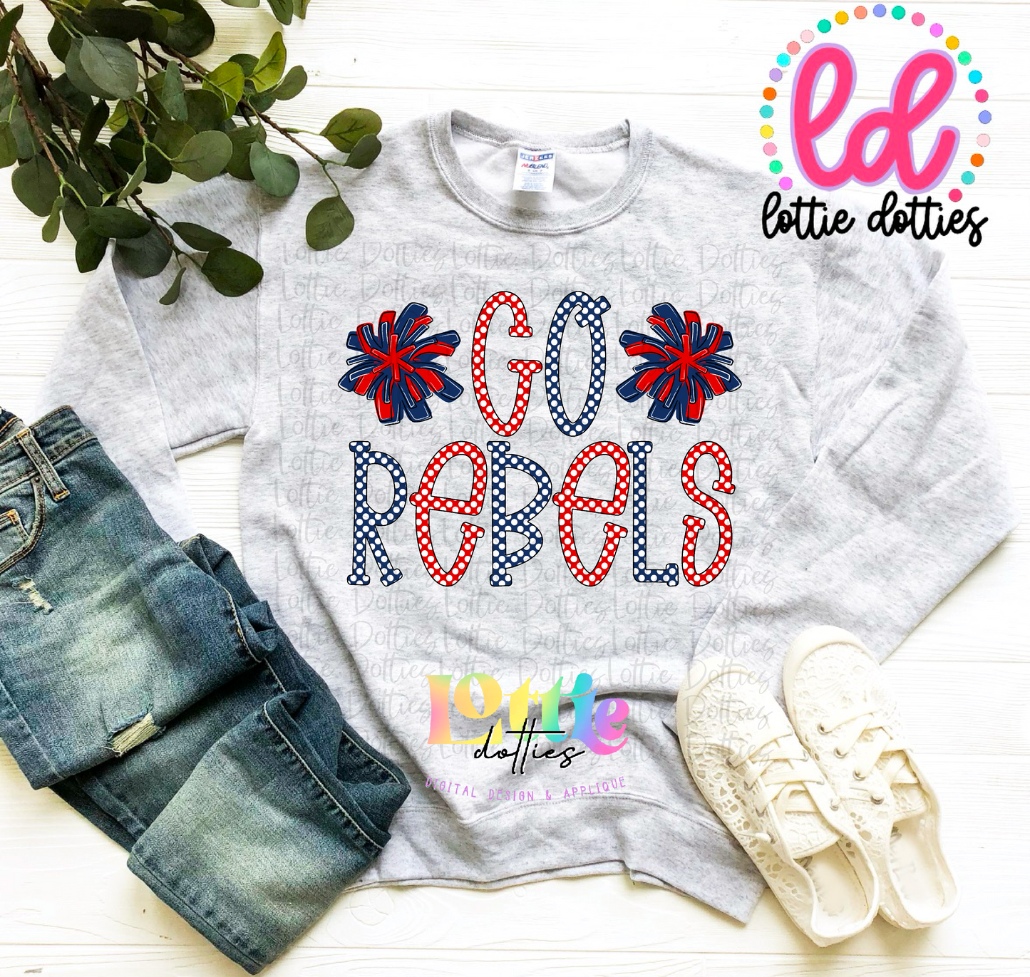 Polka Dot Spirit Alphabet - Spirit Alpha Pack - Alphabet Clipart - Instant Download - Alpha Pack