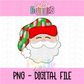 Santa - Christmas Png - Christmas Sublimation Design- Digital Download