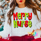 Merry Nurse Png - Christmas Sublimation Design- Digital Download