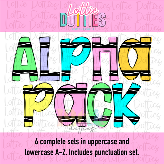 Pastel Colors Alpha - Pastel Coloring Alpha Pack - Alphabet Clipart - Instant Download  - Alpha Pack