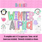 Winter Alpha - Alphabet - Alpha Pack - Alphabet Clipart - Instant Download  - Alpha Packs