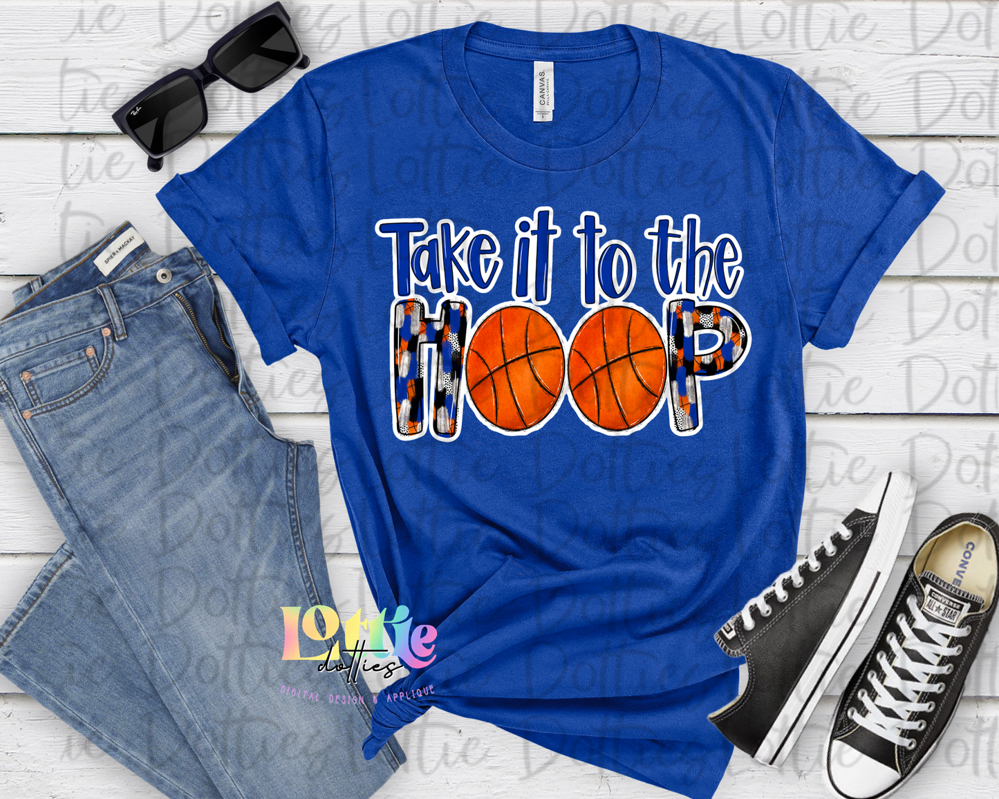 Take it to the Hoop Black & Blue Png - Basketball Design - Instant Download - Digital Download