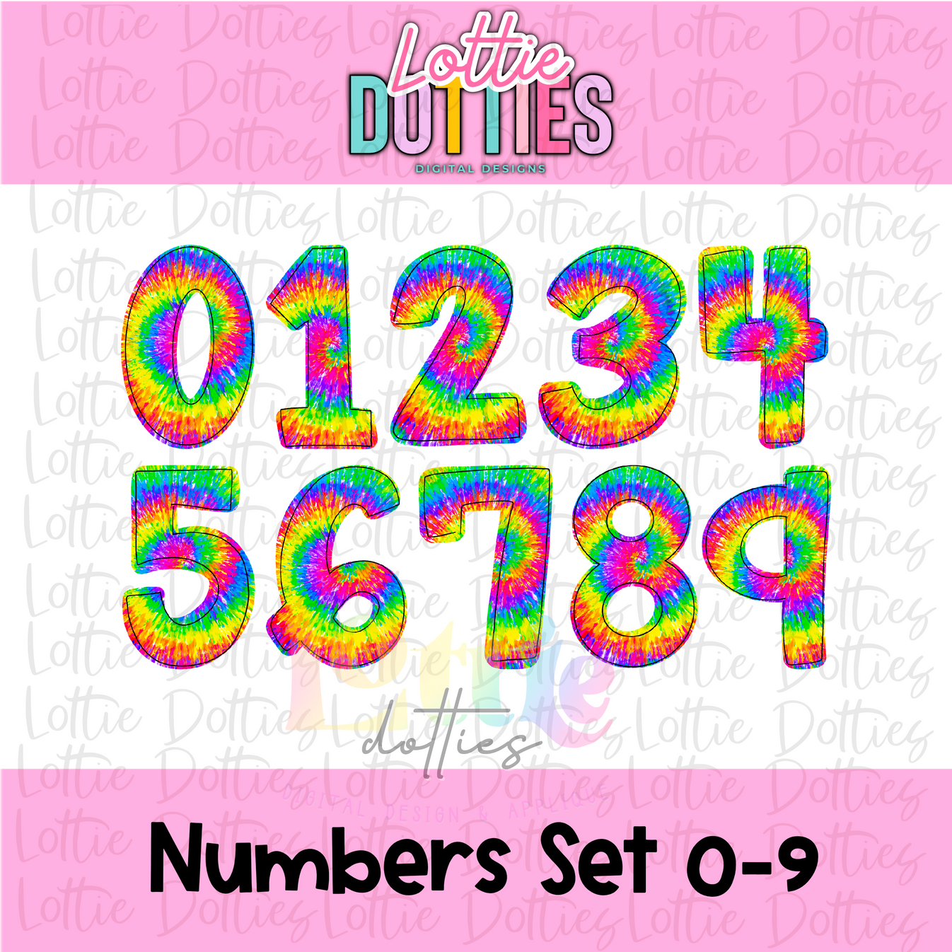 Tie Dye Numbers Alphabet - Tie Dye Numbers Alpha Pack - Alphabet Clipa ...