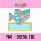 Shark Name Plate PNG - Shark Box Sublimation - Digital Download
