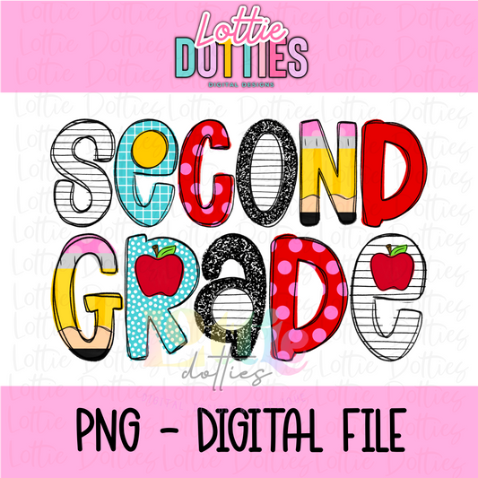 Second Grade PNG - Second Grade Sublimation - Digital Design