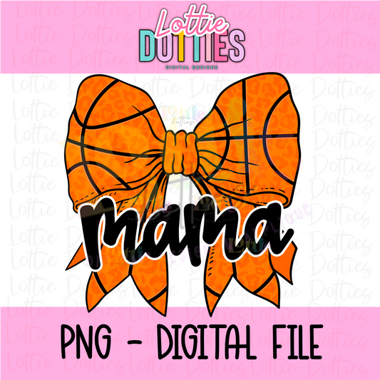 Basketball Mama Bow - PNG - Bow Design Sublimation - Digital Download