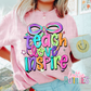 Teach Love Inspire Bow PNG - Back To School - Sublimation - Digital Download