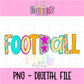 Football PNG - Poppy Mascot Designs - Digital Download