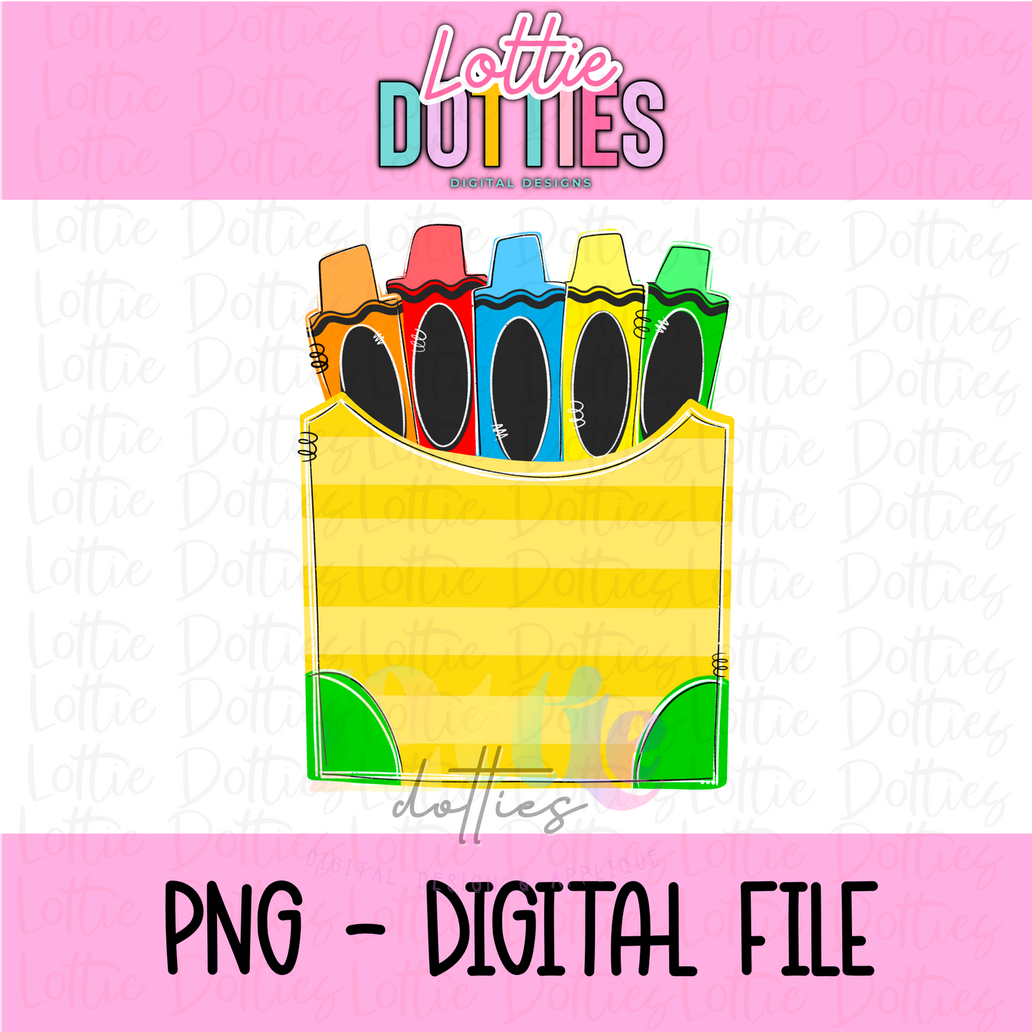 Coloring Box PNG - Primary Coloring Box - Sublimation - Digital Download