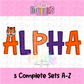 Tigers Alphabet - Tigers Alpha Pack - Alphabet Clipart - Instant Downloads