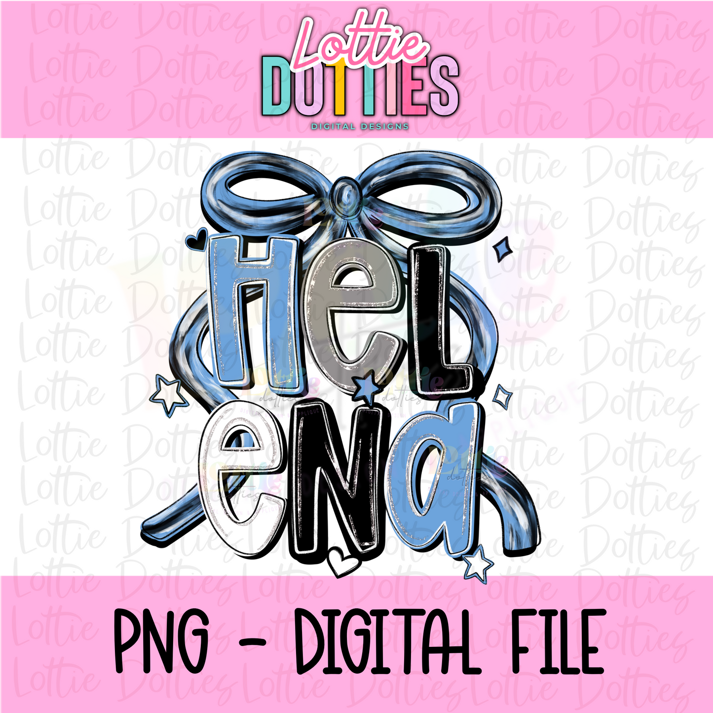 Helena PNG | Helena Bow Columbia, Gray & Black| Digital Download