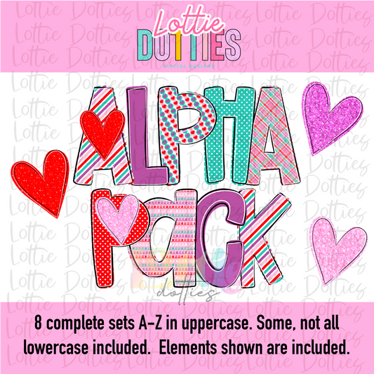 Stupid Cupid Alpha Set PNG - Alphabet Sublimation - Digital Download - Alpha Pack