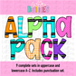 Fun Colors Alpha - Fun Coloring Alpha Pack - Alphabet Clipart - Instant Download  - Alpha Pack