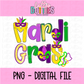 Mardi Gras Gold Foil PNG - Mardi Gras Sublimation - Mardi Gras Design