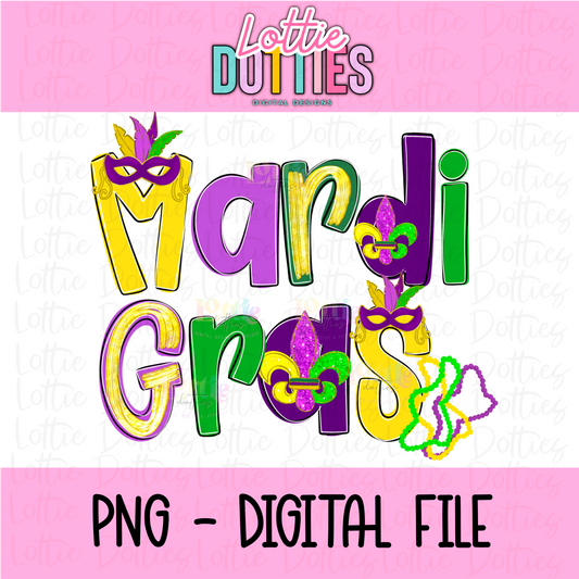 Mardi Gras Gold Foil PNG - Mardi Gras Sublimation - Mardi Gras Design