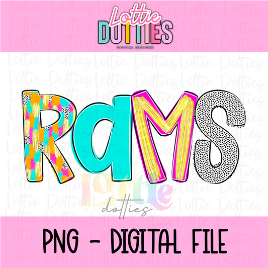 Rams Mascot PNG - Poppy Mascot Designs - Digital Download