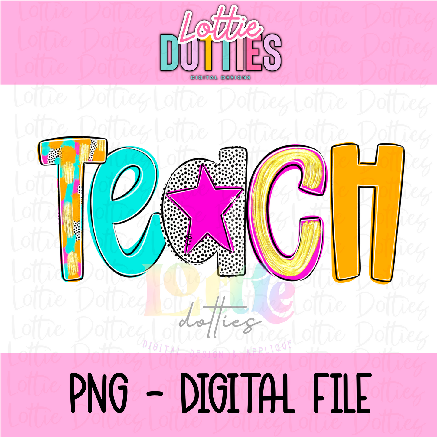 Teach PNG - Poppy Teacher Designs - Digital Download