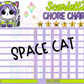 Space Cat Chore Chart Template - Space Cat