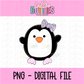 Penguin - Winter and Christmas Png - Christmas Sublimation Design- Digital Download