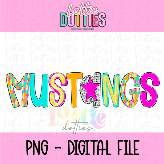 Mustangs PNG - Mustangs sublimation design - Digital Download - poppy mascot