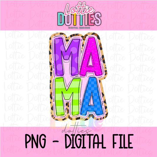 Mama Leopard PNG - Mama sublimation design - Digital Download