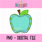 Apple Stripe PNG - Apple Sublimation - Digital Design