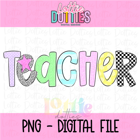 Teacher PNG - School Teacher Sublimation- Digital Download