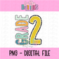 Second Grade PNG - Back To School - Sublimation - Digital Download