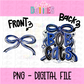 Bobcats PNG - Bobcats Royal and Black bow design - Digital Download - coquette design