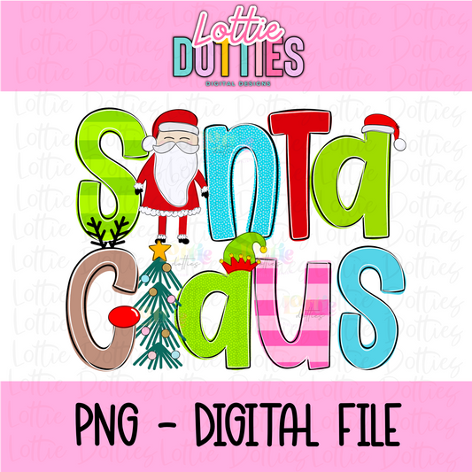 Santa Claus Png - Christmas Sublimation Design- Digital Download
