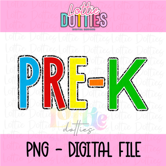 Pre-K Png - School Sublimation  - Back To School Design