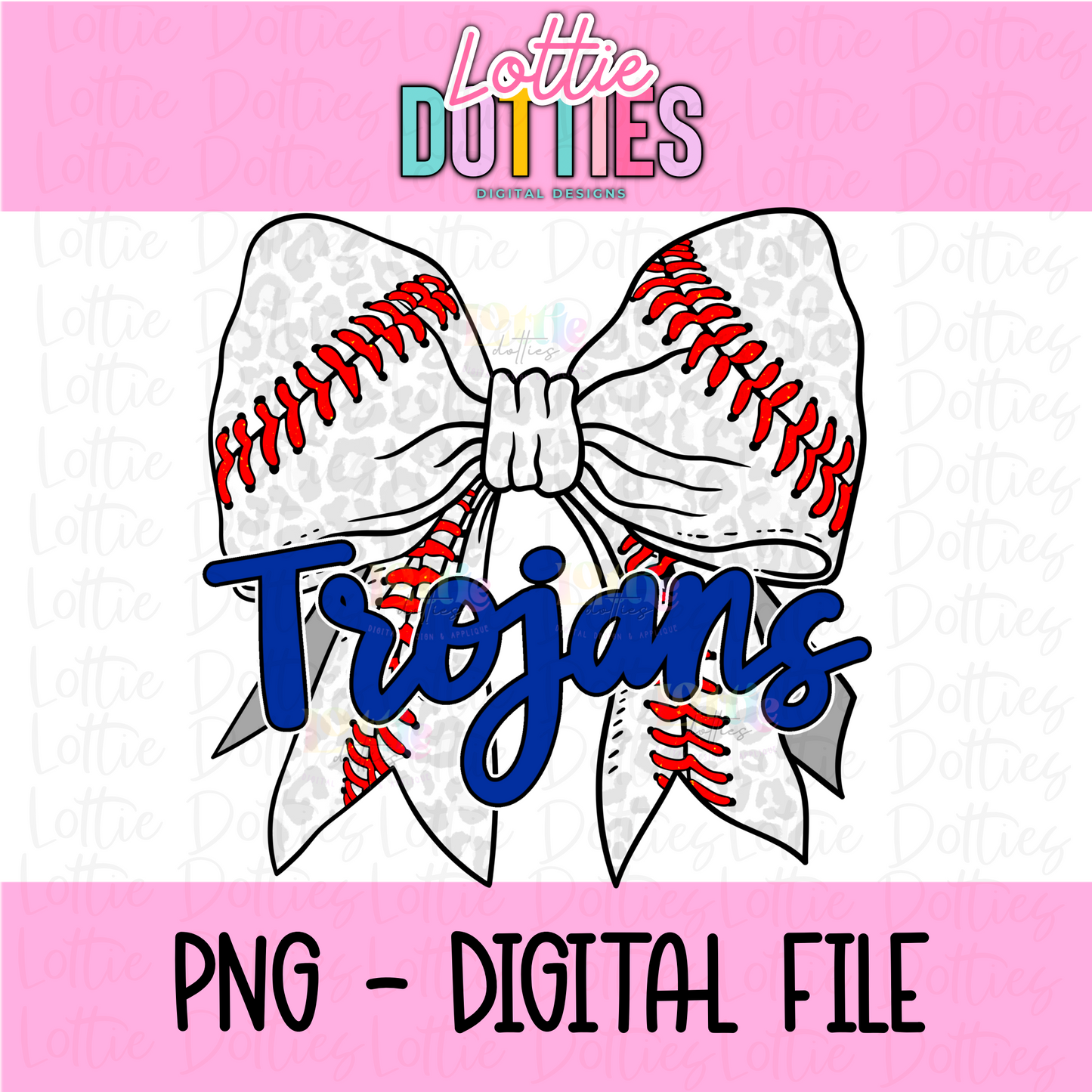 Trojans PNG - Trojans Baseball Royal design - Digital Download