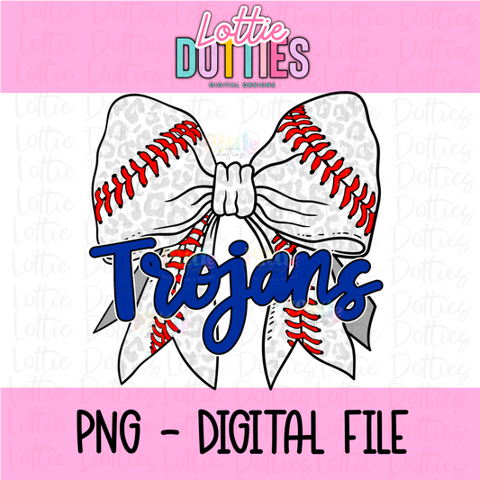 Trojans PNG - Trojans Baseball Royal design - Digital Download