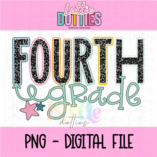 Fourth Grade PNG - Back To School - Sublimation - Digital Download