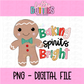 Baking Spirits Bright Png - Christmas Sublimation Design- Digital Download
