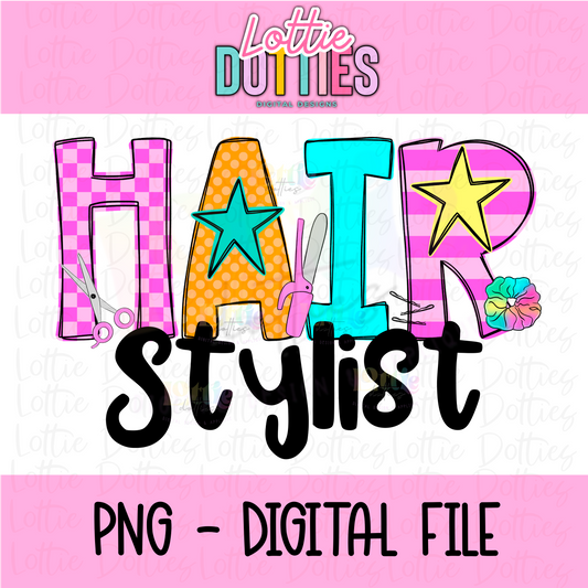 Hair Stylist - Hair Stylist PNG- Instant Download