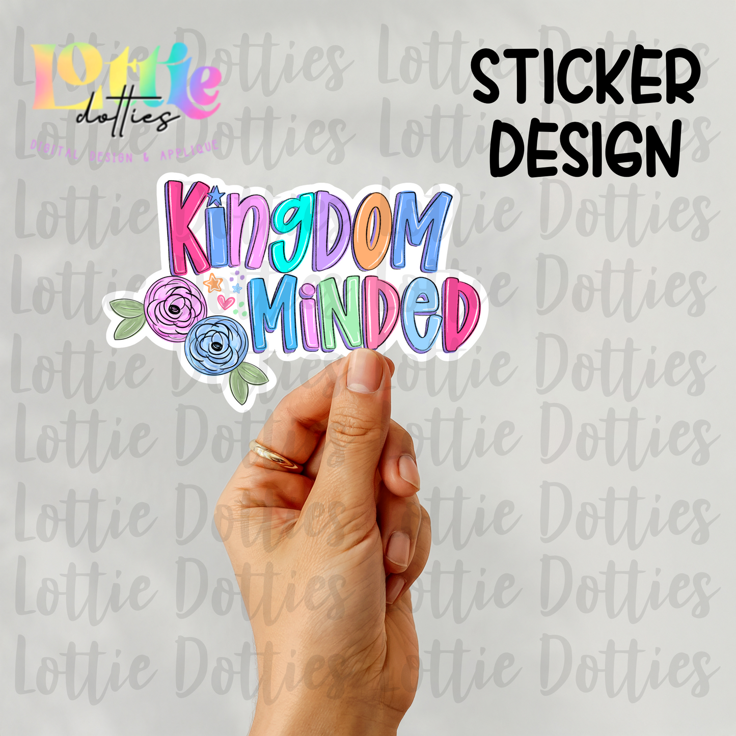 Kingdom Minded PNG - Sticker Design - Inspirational & Religious Sublimation - Digital Download