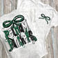 Pelham Panthers PNG | Green, Black and White bow | coquette design | Digital Download