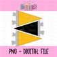 Black & Gold Flags PNG - Flags Sublimation - Digital Download