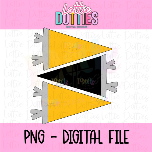 Black & Gold Flags PNG - Flags Sublimation - Digital Download