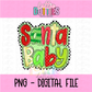 Santa Baby Traditional PNG - Santa Baby Christmas PNG - Sublimation