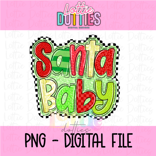 Santa Baby Traditional PNG - Santa Baby Christmas PNG - Sublimation