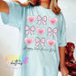 Hearts and Bows PNG - Valentine's Day Sublimation - Valentines Design