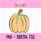 Pumpkin PNG - Halloween Sublimation Design - Digital Download