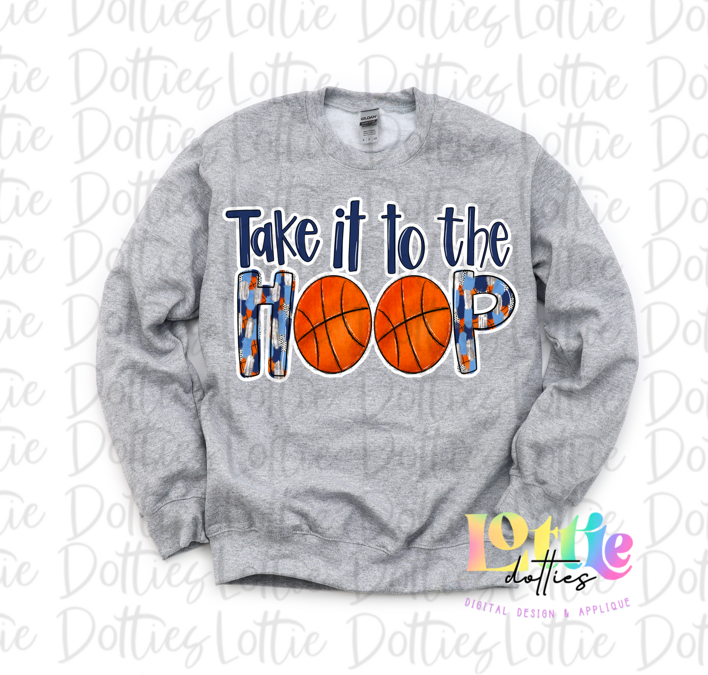 Take it to the Hoop Columbia & Navy Png - Basketball Design - Instant Download - Digital Download