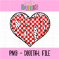 Mama Heart Red PNG - Mama Heart Red Checkered with Dots - Valentine's Day Sublimation - Valentines Design