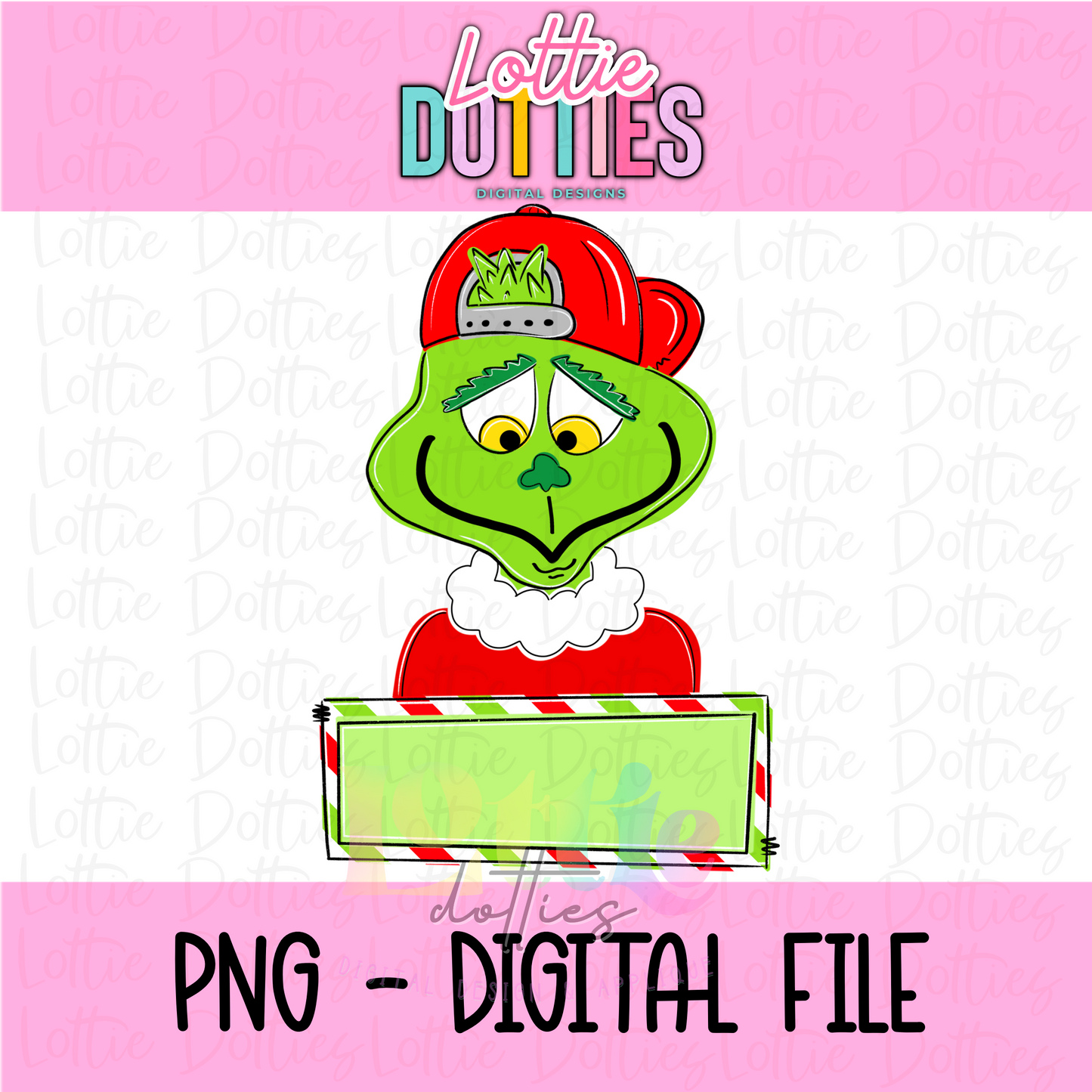 Mean One Name Plate Png - Christmas Name Plate Design - name plate design - Digital Download