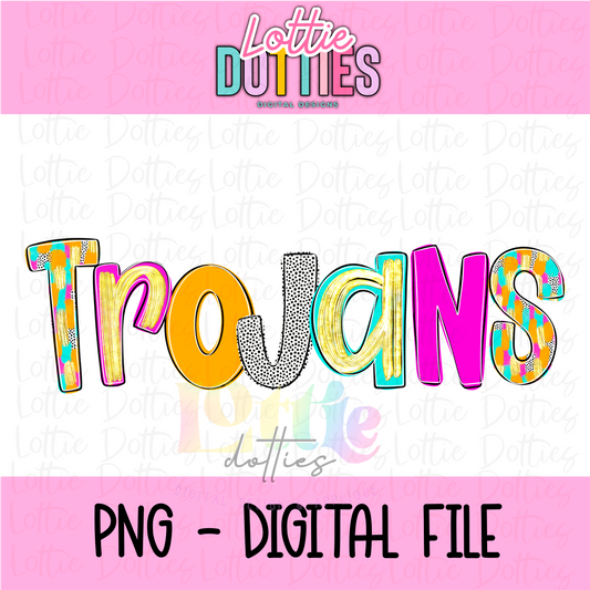 Trojans Mascot PNG - Poppy Mascot Designs - Digital Download