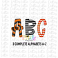 Orange & Black Tie Dye Spirit - Alphabet Clipart - Instant Download  - Alpha Pack