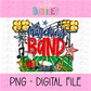 Marching Band PNG - Red and Navy Marching Band design - Digital Download